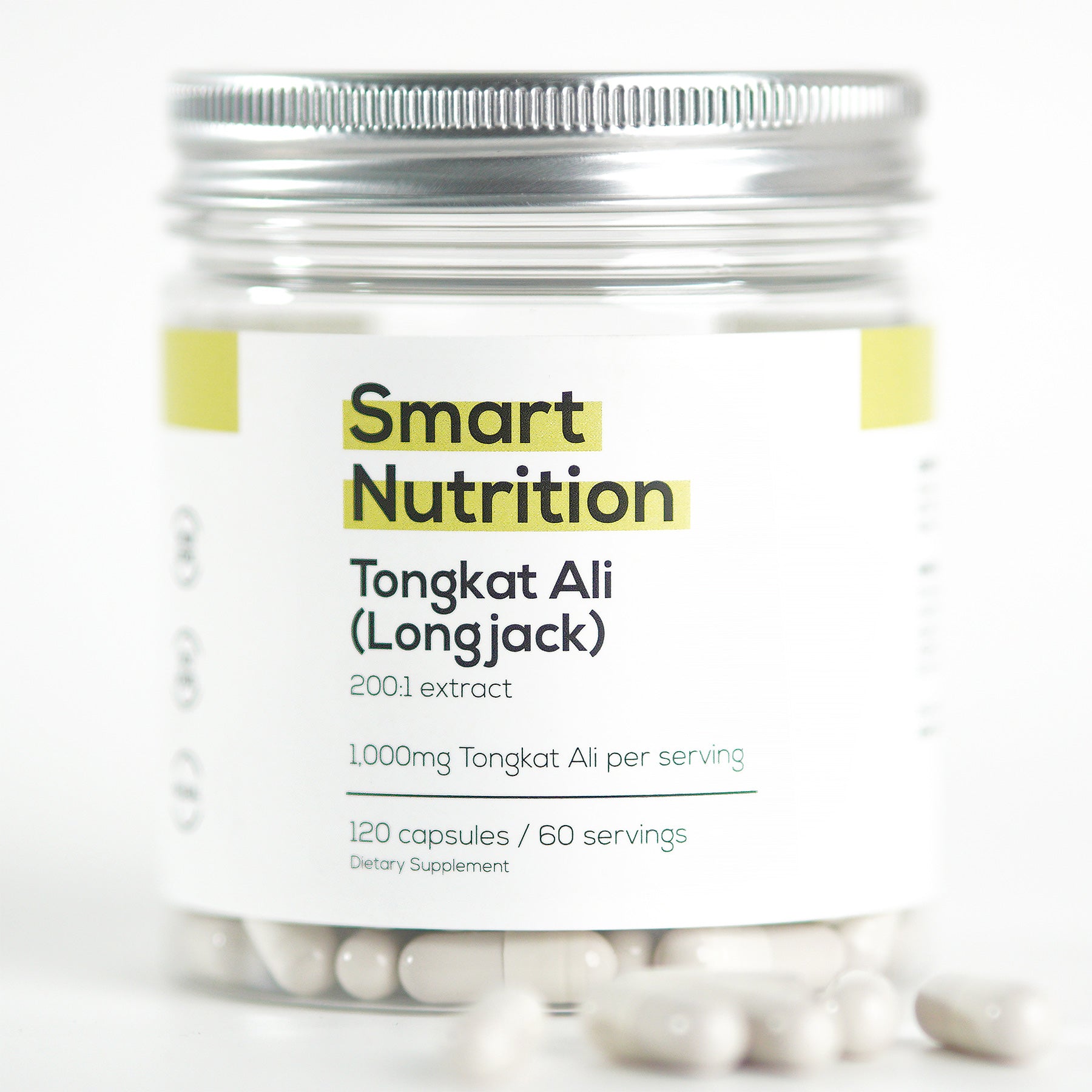 SMART NUTRITION - Tongkat Ali 200:1 Extract 1,000mg per serving - 60 servings -