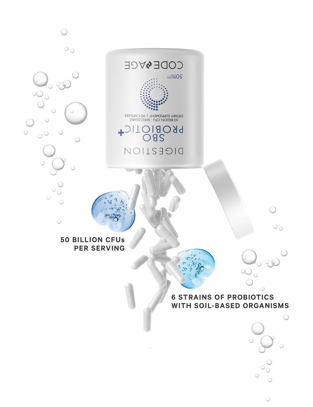 Codeage - Soil-based Organisms Probiotic+ 50 Billion CFUs - Focus Foods